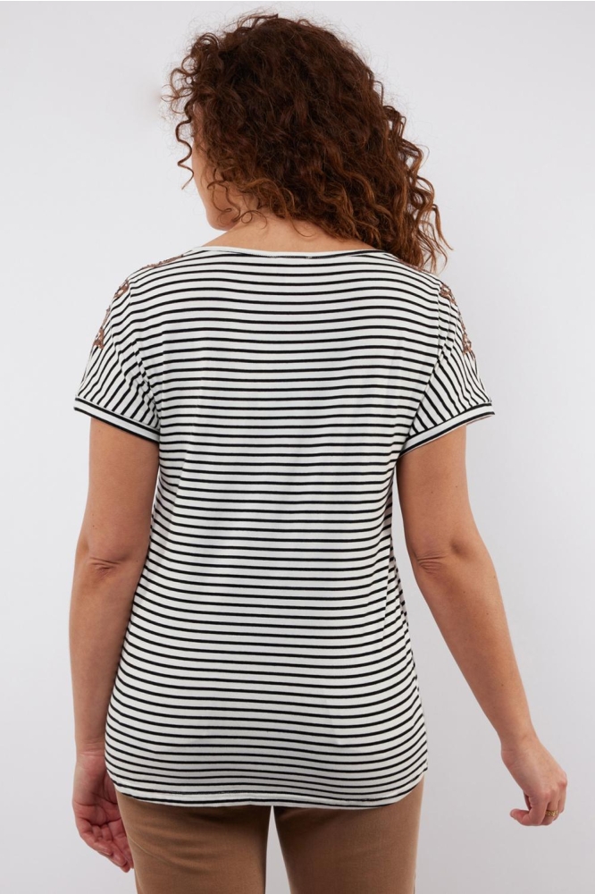 VERSAILLES TOP 25ZBC09 011001 OFFWHITE/BLACK